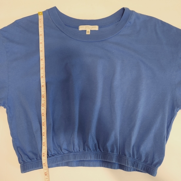 Truly Madly Deeply Blue Short Sleeve Crop Top - Picture 6 of 11